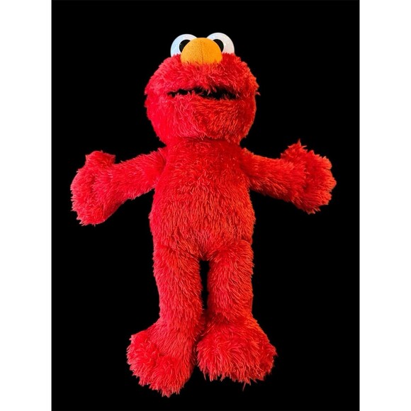 Tickle Me Elmo Laughing Talking Sesame St Stuffed Animal Plush Toy 15" C0923 - Picture 1 of 4